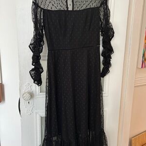 Elegant Black Sheer Dress